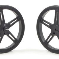 70mm x 8 mm Wheel (pair) - Black