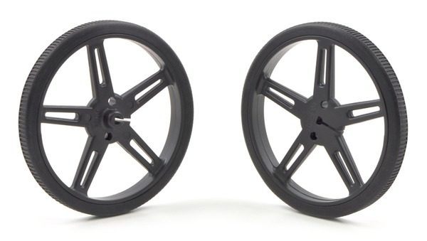70mm x 8 mm Wheel (pair) - Black