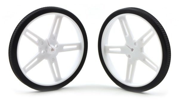 Pololu 70mm x 8 mm Wheel (pair) - White