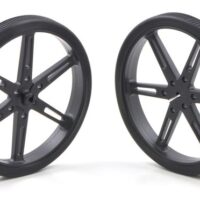 80mm x 10 mm Wheel (pair) - Black