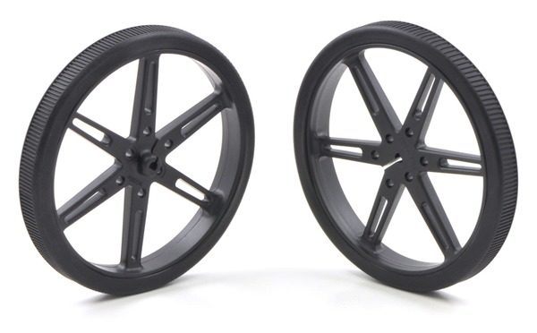 80mm x 10 mm Wheel (pair) - Black