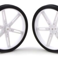 80mm x 10 mm Wheel (pair) - White
