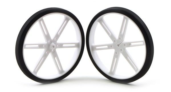 90mm x 10 mm Wheel (pair) - White
