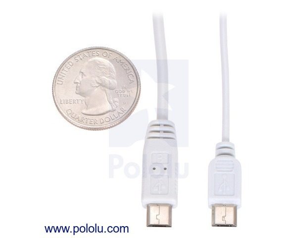 Thin (2mm) USB Cable A to Micro-B, 6 ft, Low/Full-Speed Only-3069