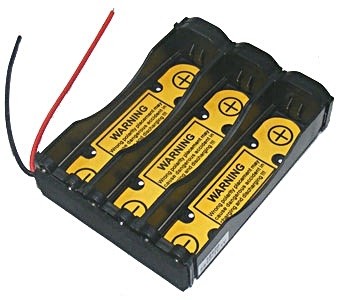 Battery Holder: Li-Ion 18650 Battery Holder (1S3P) With 2.6" long 20AWG & PCB-0